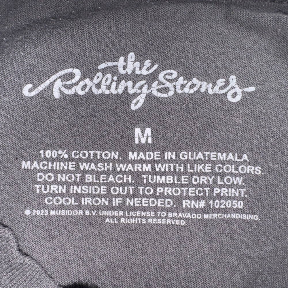 The Rolling Stones T-Shirt Mens Medium Grey Rock Band Logo - Picture 6 of 6
